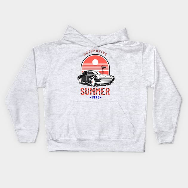 Automotive summer Kids Hoodie by ZoboShop